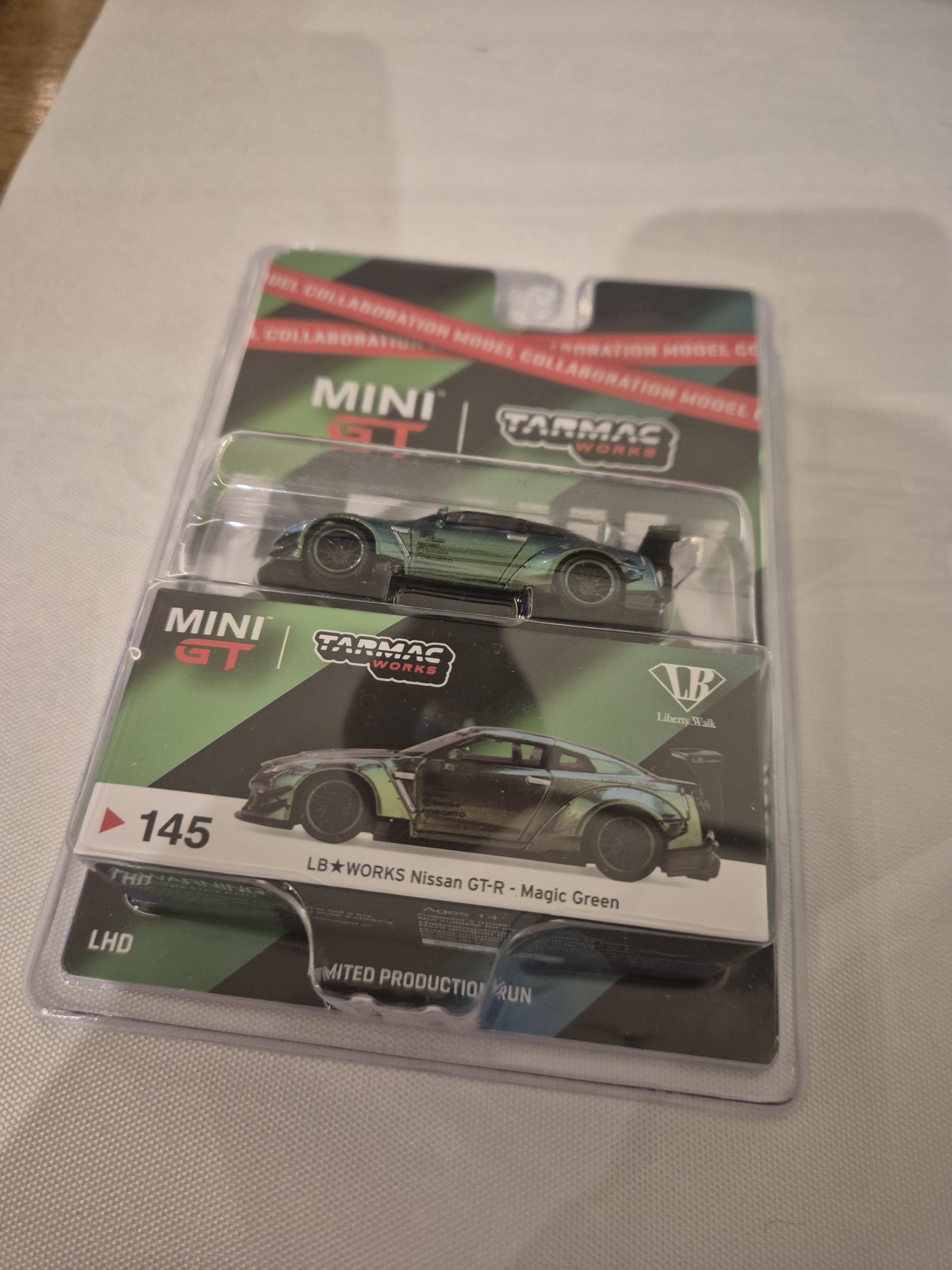 Mini GT x Tarmac Works LB Works Nissan GT-R R35 Magic Green #145